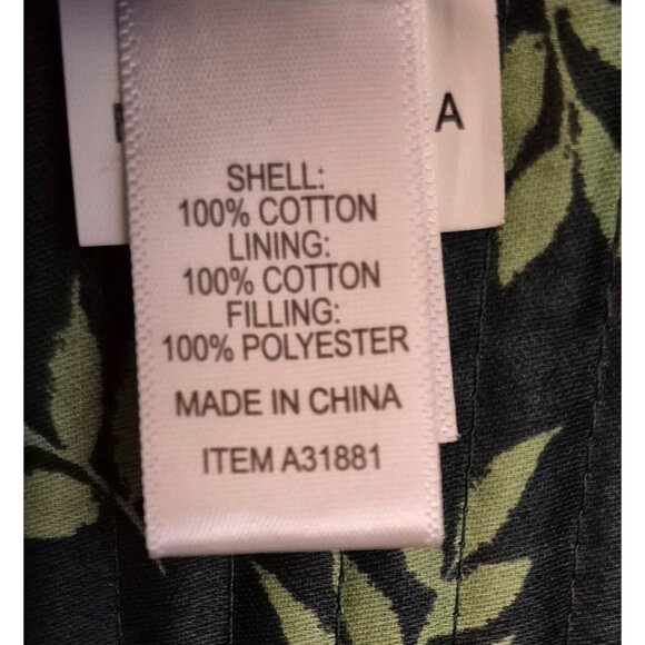 Appleseed's 100% Cotton Floral/Leaf Print Reversible Quilted Jacket P/XL EUC - Picture 9 of 9